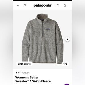 Patagonia Better Sweater in 1/4-Zip Fleece, XS